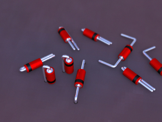 DO-35二极管封装，垂直和水平版本缩略图